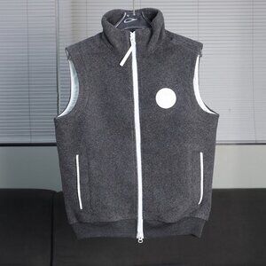 Canada Goose Stand-Up Collar Zip-Up Sleeveless Fleece Jacket
